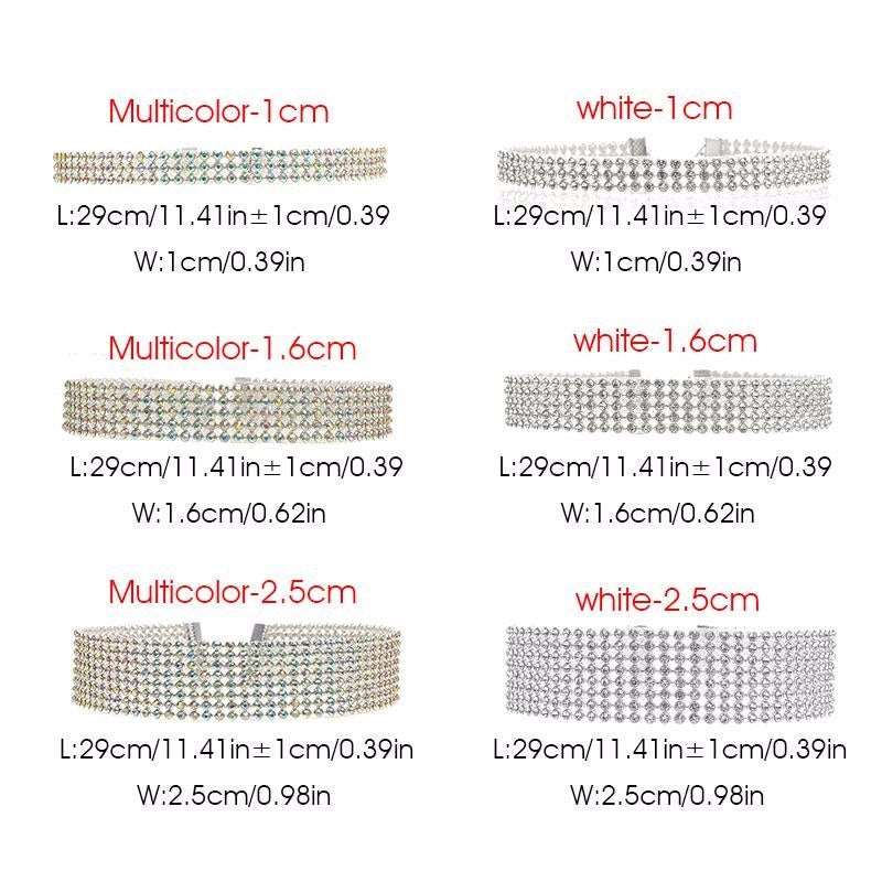 Fashion Women Full Crystal Rhinestone Choker Necklace Wedding Jewelry Chokers Necklaces for Women Chells Trendy Boutique