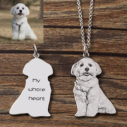 925 Silver Laitu Customized Cat And Dog Animal Photo Necklace Chells Trendy Boutique