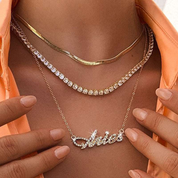 Multi-layer Diamond Necklace Necklace Zodiac Constellation Necklace Chells Trendy Boutique